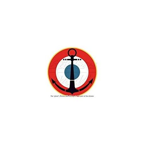 Aviation Navale France Français Cocarde Marine Aeronavale 10,2 Cm Sticker En Vinyle (100 Mm)