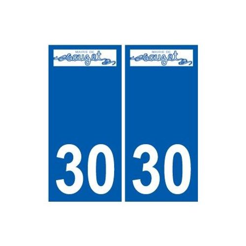 30 Sauzet Logo Autocollant Plaque Stickers Ville - Couleur : Droits - Angles : Droits
