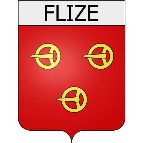 Flize 08 Ville Stickers Blason Autocollant Adhésif - Taille : 12 Cm