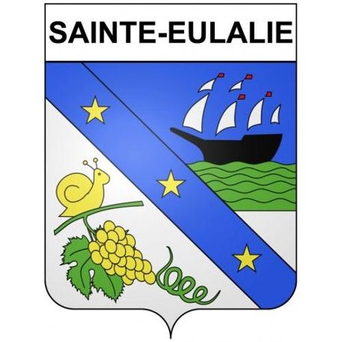 Sainte-Eulalie 33 Ville Stickers Blason Autocollant Adhésif - Taille : 8 Cm