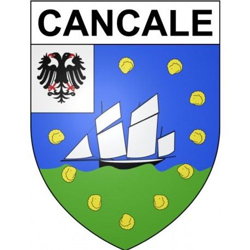 Cancale 35 Ville Stickers Blason Autocollant Adhésif - Taille : 4 Cm