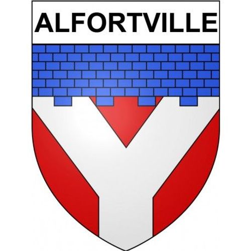 Alfortville 94 Ville Stickers Blason Autocollant Adhésif - Taille : 8 Cm