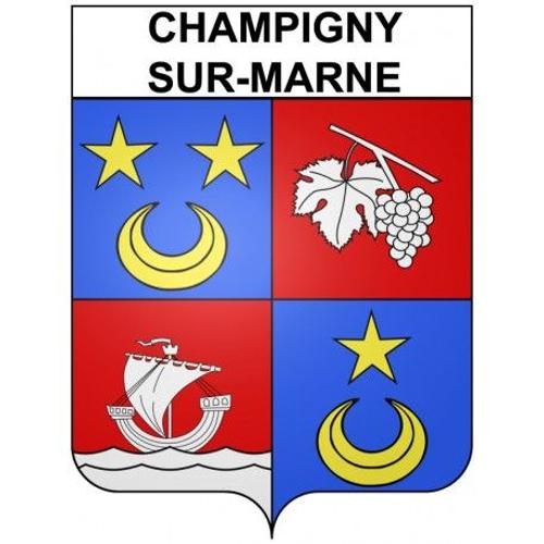 Champigny-Sur-Marne 94 Ville Stickers Blason Autocollant Adhésif - Taille : 4 Cm