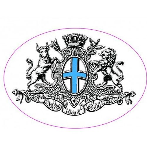 Blason Marseille Logo Autocollant Adhésif Sticker - Taille : 4 Cm
