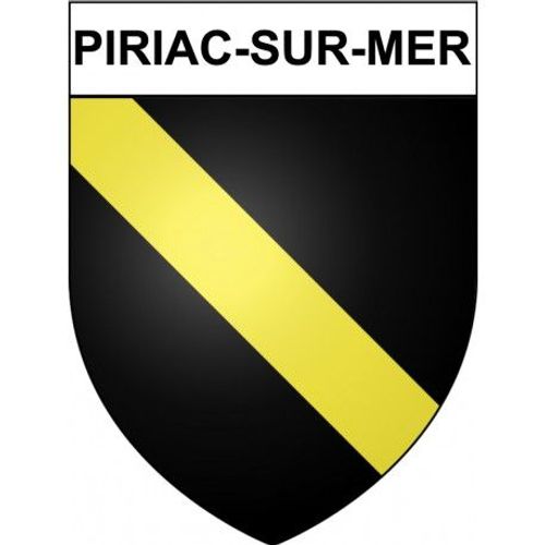 Piriac-Sur-Mer 44 Ville Stickers Blason Autocollant Adhésif - Taille : 17 Cm