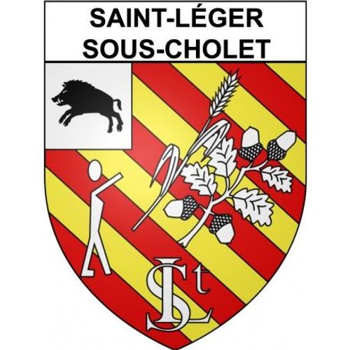 Saint-Léger-Sous-Cholet 49 Ville Stickers Blason Autocollant Adhésif - Taille : 12 Cm