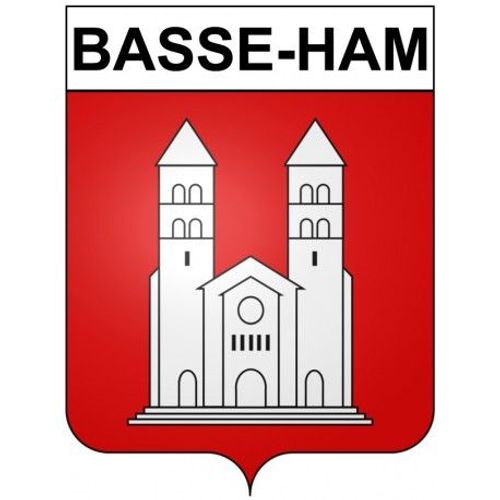 Basse-Ham 57 Ville Stickers Blason Autocollant Adhésif - Taille : 12 Cm