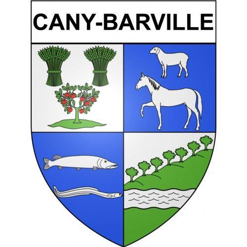 Cany-Barville 76 Ville Sticker Blason Écusson Autocollant Adhésif - Taille : 8 Cm