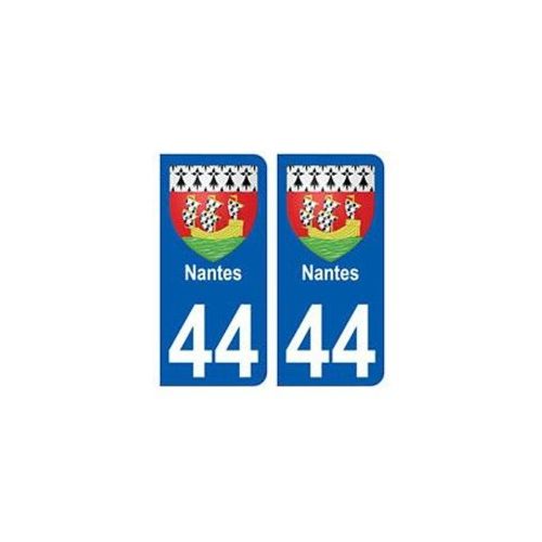 44 Nantes Blason Autocollant Plaque Stickers Ville - Couleur : Arrondis - Angles : Arrondis