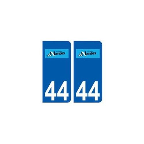 44 Nantes Logo Autocollant Plaque Stickers Ville - Couleur : Arrondis - Angles : Arrondis