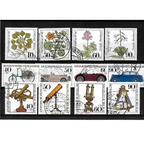 Allemagne- Rfa -Lot De 12 Timbres Oblitérés-Très Bon Etat