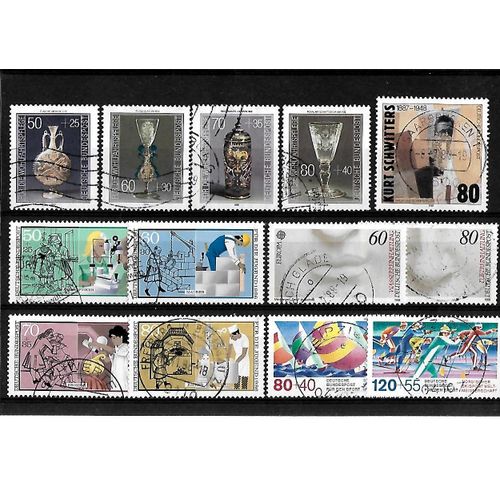Allemagne- Rfa -Lot De 13 Timbres Oblitérés-Très Bon Etat