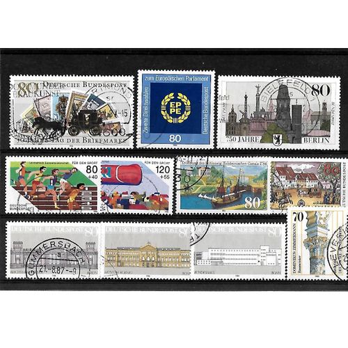 Allemagne- Rfa -Lot De 11 Timbres Oblitérés-Très Bon Etat