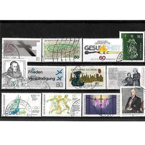 Allemagne- Rfa -Lot De 12 Timbres Oblitérés-Très Bon Etat
