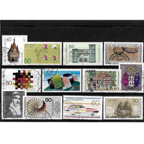 Allemagne- Rfa -Lot De 12 Timbres Oblitérés-Très Bon Etat