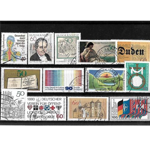 Allemagne- Rfa -Lot De 13 Timbres Oblitérés-Très Bon Etat