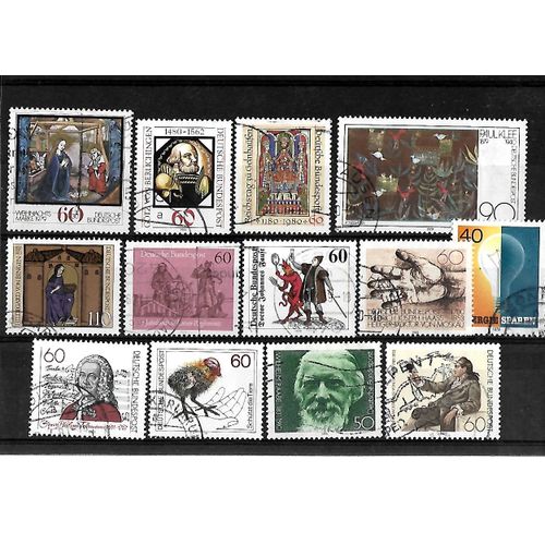 Allemagne- Rfa -Lot De 13 Timbres Oblitérés-Très Bon Etat