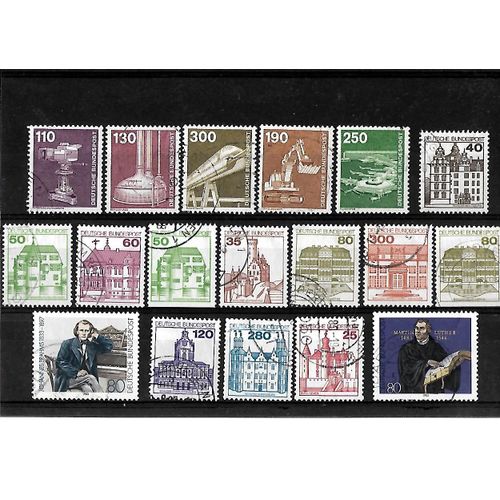 Allemagne- Rfa -Lot De 18 Timbres Oblitérés-Très Bon Etat