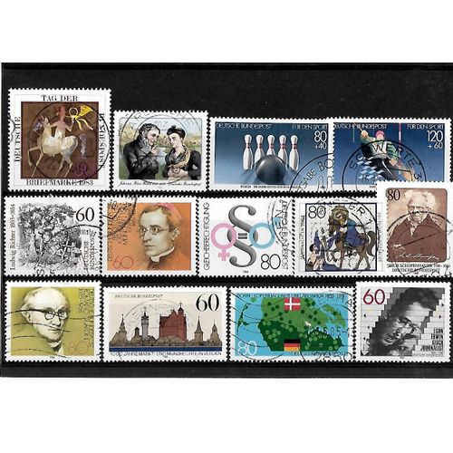Allemagne- Rfa -Lot De 13 Timbres Oblitérés-Très Bon Etat