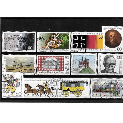 Allemagne- Rfa -Lot De 12 Timbres Oblitérés-Très Bon Etat