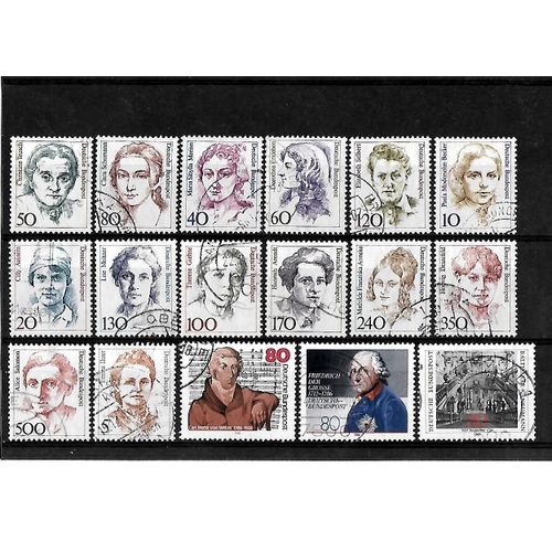 Allemagne- Rfa -Lot De 17 Timbres Oblitérés-Très Bon Etat