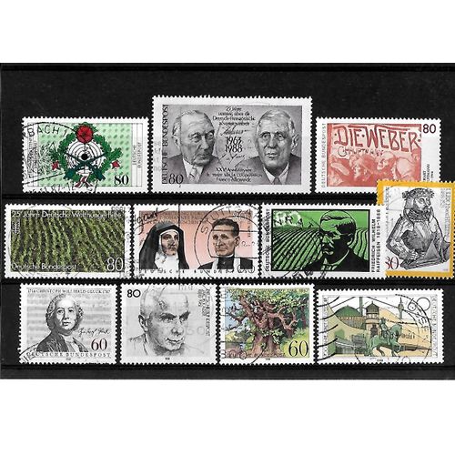 Allemagne- Rfa -Lot De 11 Timbres Oblitérés-Très Bon Etat