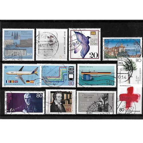 Allemagne- Rfa -Lot De 12 Timbres Oblitérés-Très Bon Etat
