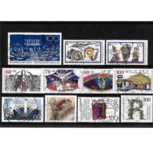 Allemagne- Rfa -Lot De 11 Timbres Oblitérés-Très Bon Etat