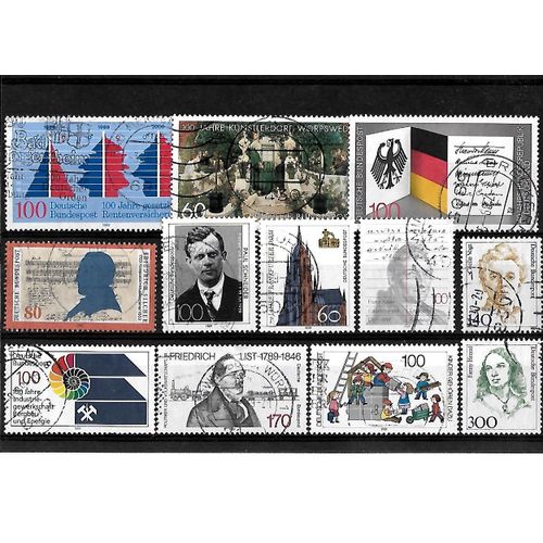 Allemagne- Rfa -Lot De 12 Timbres Oblitérés-Très Bon Etat