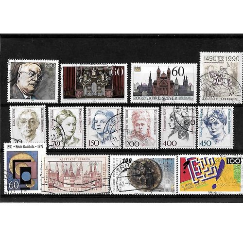 Allemagne- Rfa -Lot De 14 Timbres Oblitérés-Très Bon Etat