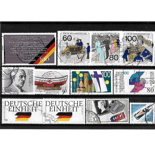 Allemagne- Rfa -Lot De 12 Timbres Oblitérés-Très Bon Etat