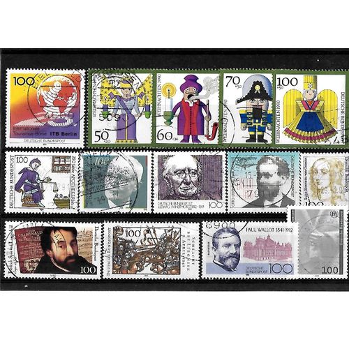 Allemagne- Rfa -Lot De 14 Timbres Oblitérés-Très Bon Etat