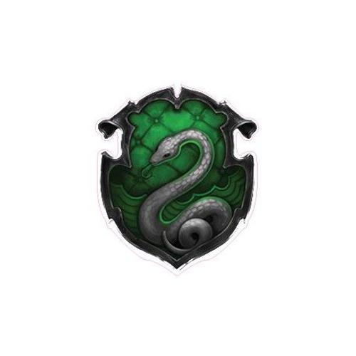 Blason Serpentard Poudlard Slytherin Hogwarts 1 Autocollant Adhésif Sticker Logo 20 - Taille : 4 Cm