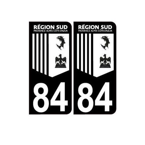 84 Vaucluse Région SUD logo noir sticker autocollant plaque