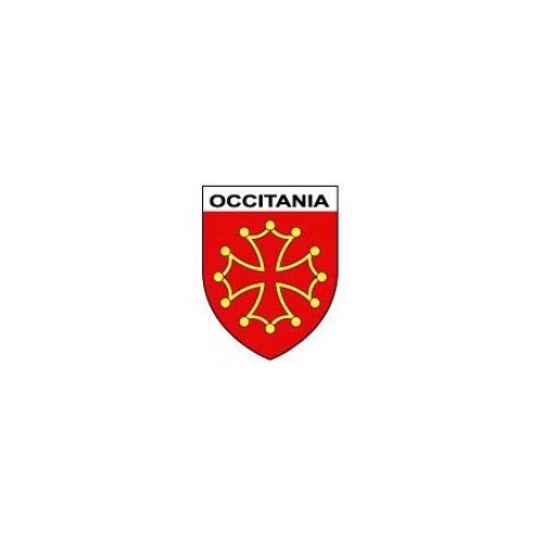 Autocollant Occitanie Occitania Blason Sticker - Taille : 4 Cm