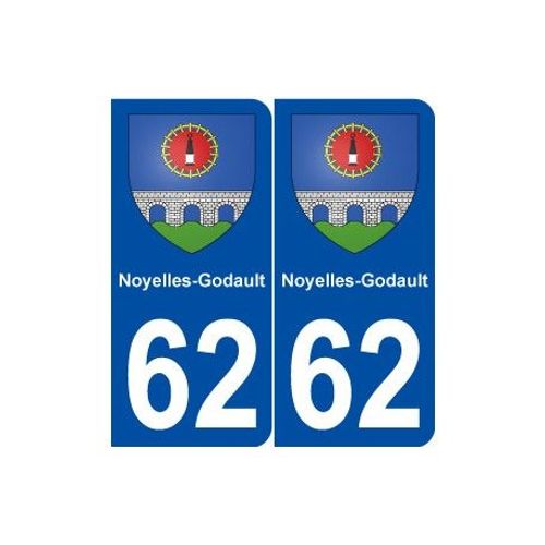 62 Noyelles-Godault Blason Autocollant Plaque Stickers Ville - Couleur : Arrondis - Angles : Arrondis