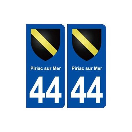 44 Piriac Sur Mer Blason Ville Autocollant Plaque Stickers - Couleur : Arrondis - Angles : Arrondis