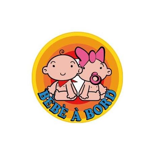 Autocollant Bord Bébé À Bord Sticker Enfants Logo 1-1 - Taille : 4 Cm