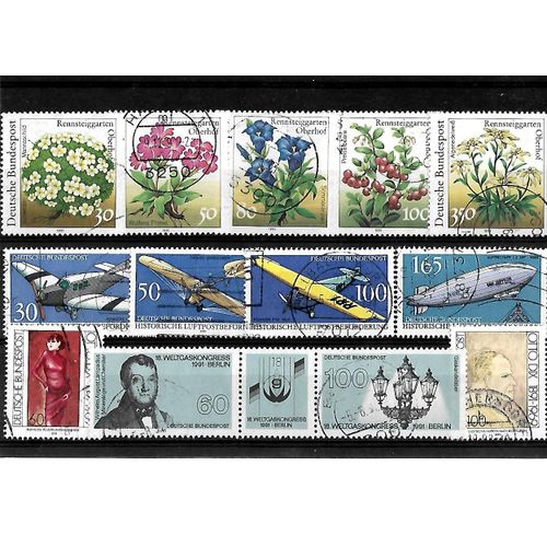 Allemagne- Rfa -Lot De 13 Timbres Oblitérés-Très Bon Etat