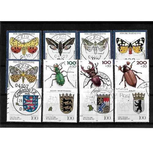 Allemagne- Rfa -Lot De 12 Timbres Oblitérés-Très Bon Etat