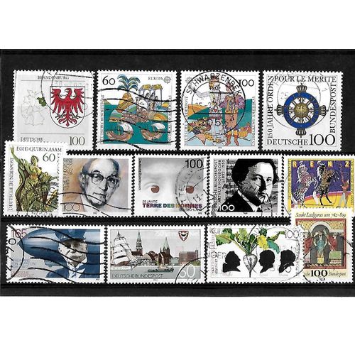 Allemagne- Rfa -Lot De 13 Timbres Oblitérés-Très Bon Etat