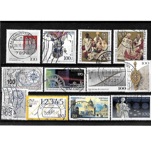 Allemagne- Rfa -Lot De 12 Timbres Oblitérés-Très Bon Etat