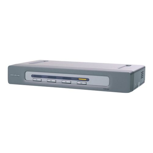 Belkin OmniView Secure 4-Port KVM Switch - Commutateur écran-clavier-souris/audio - 4 x KVM / audio - 1 utilisateur local - de bureau