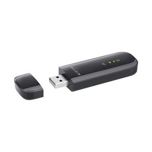 Belkin Play Wireless USB Adapter - Adaptateur réseau - USB 2.0 - 802.11a, 802.11b/g/n