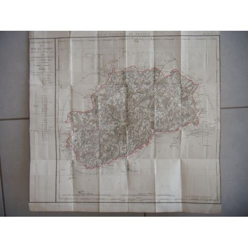Atlas National De France: Carte Du Département De La Haute Saône, 1790