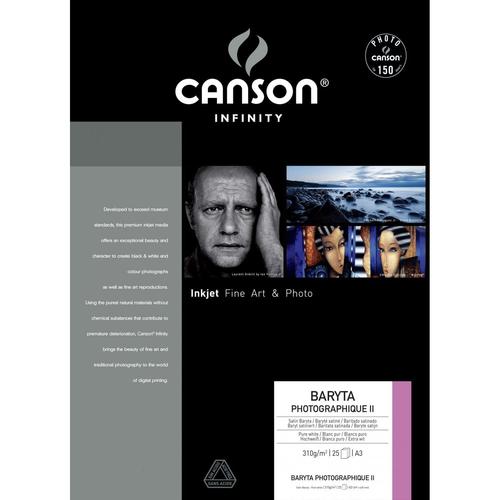 Papier Jet D'encre Canson Infinity Baryta Photographique Satiné Blanc 310g - A4 (21 X 29,7cm) - 25 Feuilles