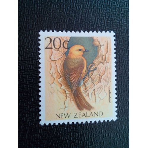 Timbre Nouvelle-Zelande Yt 1012 Yellowhead / Mohoua (Mohoua Ochrocephala) 1988 ( 030504 1 )