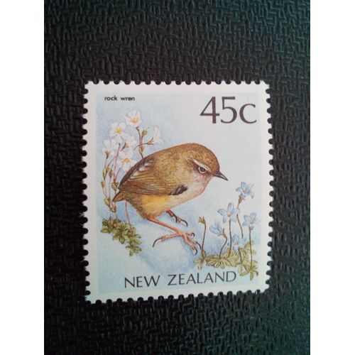 Timbre Nouvelle-Zelande Yt 1127 Rockwren De Nouvelle-Zélande (Xenicus Gilviventris) 1991 ( 030504 1 )