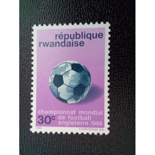 Timbre Rwanda Yt 174 Coupe Du Monde De Football 1966, Angleterre 1966 ( 040504 )