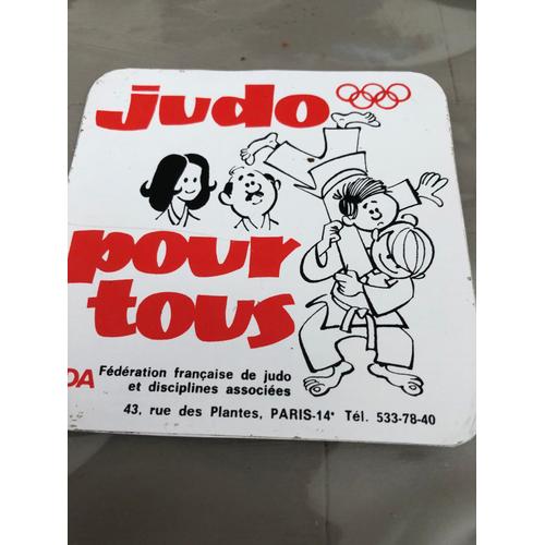 Judo Pour Tous - Ffjda Fédération Française De Judo Et Disciplines Associées - Autocollant Sticker Ancien 10x10 Cm